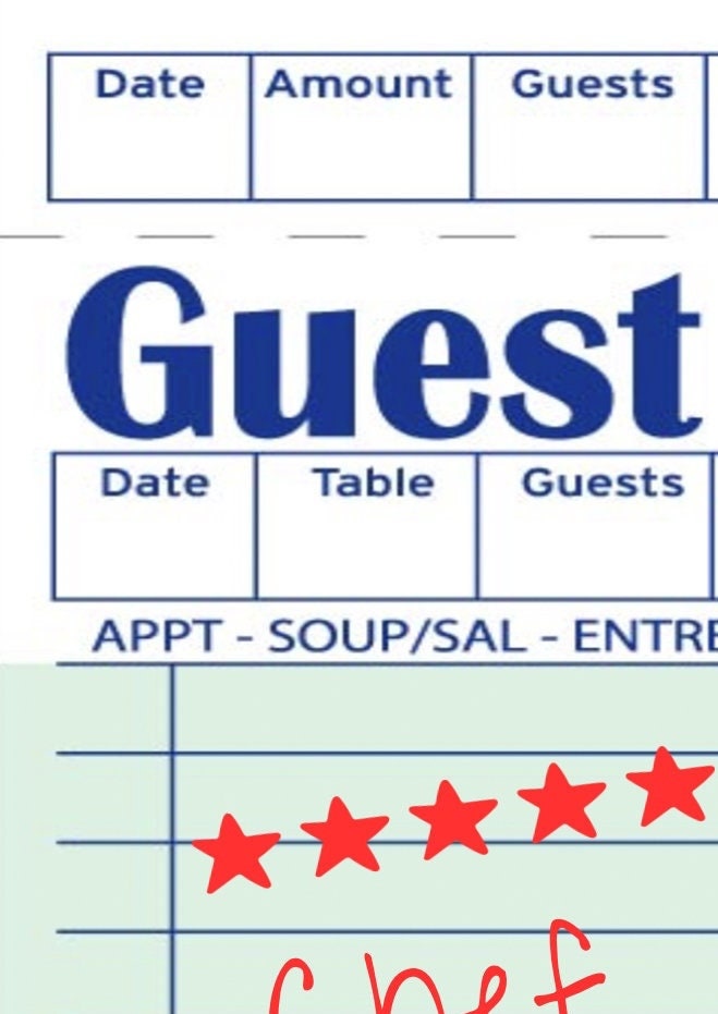 Retro Kitchen Print: Hot Chef Guest Check Wall Art