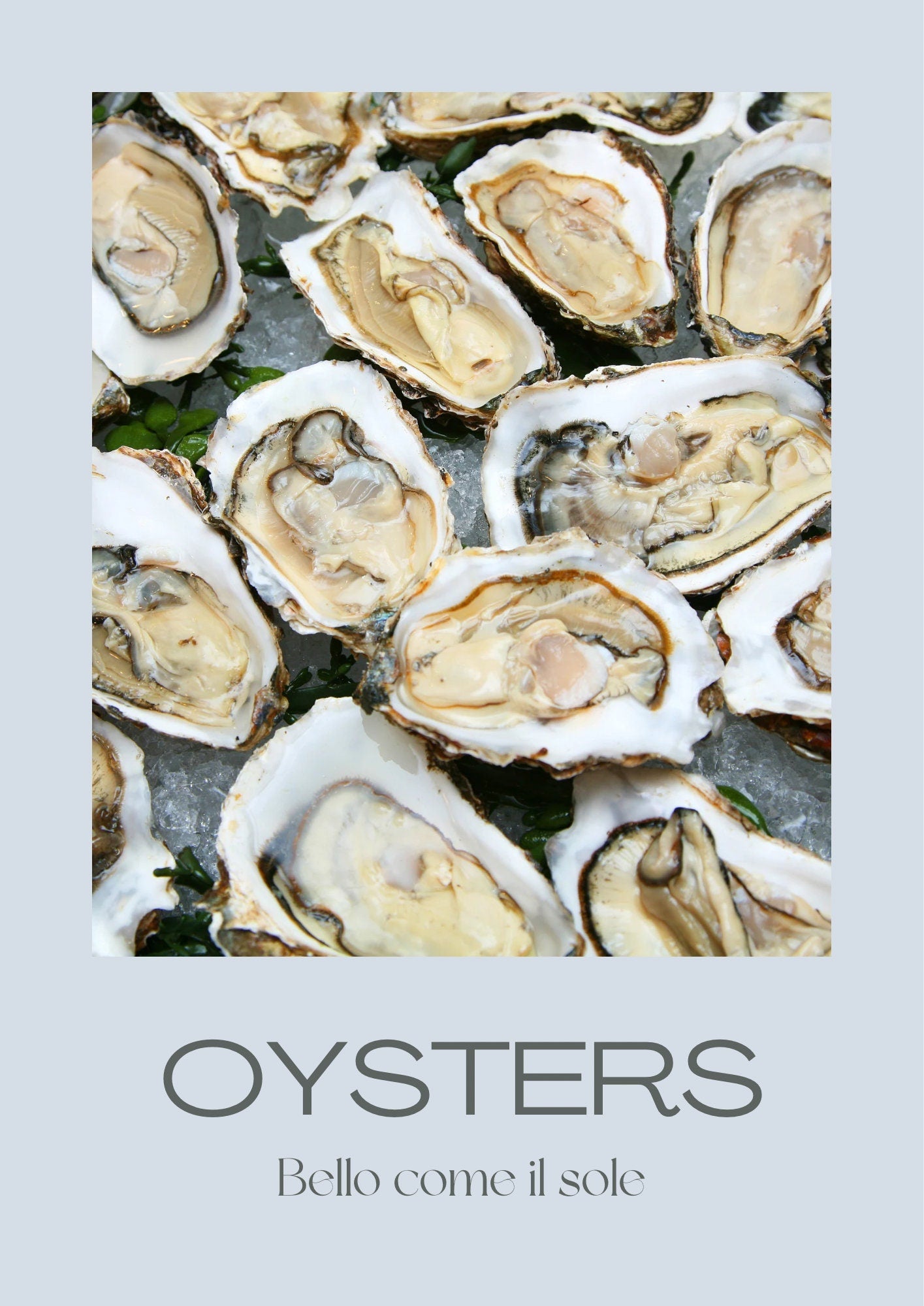 Oyster Kitchen Wall Print: Foodie Gift (A4/A3)