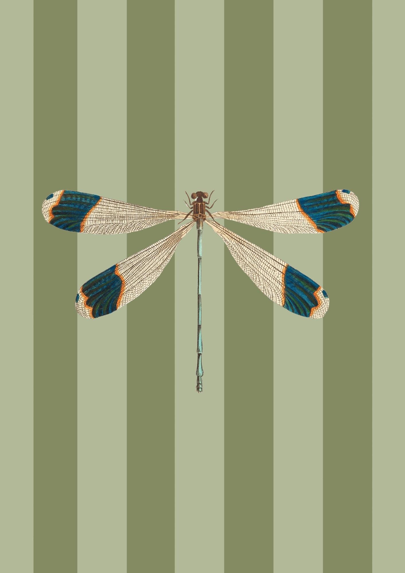 Dragonfly Art Print: Pearlescent Insect Poster