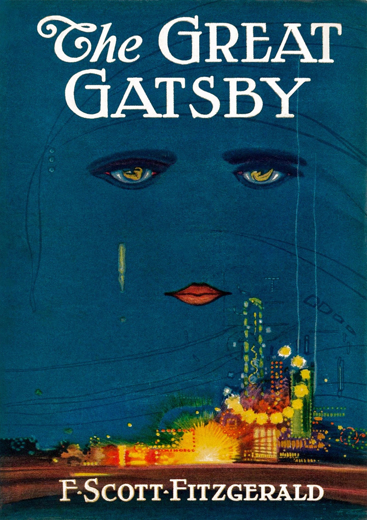 The Gatsby Book Cover Art Deco Print, 1925 Reproduction