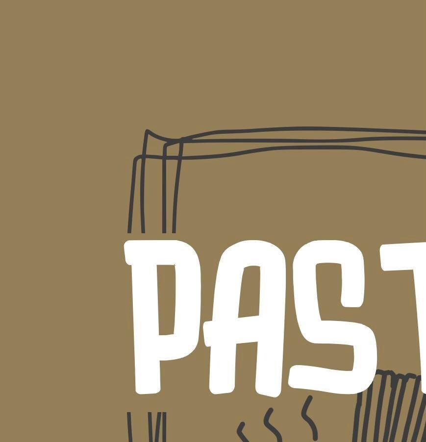 Pasta Lover Kitchen Print: Retro Food Poster