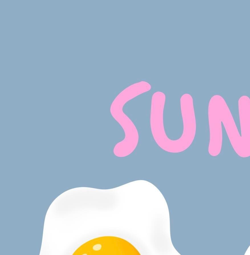Sunny Side Up Print: Retro Kitchen Wall Art