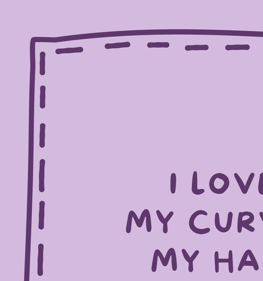 I Love Myself Typography Print: Bedroom Wall Art