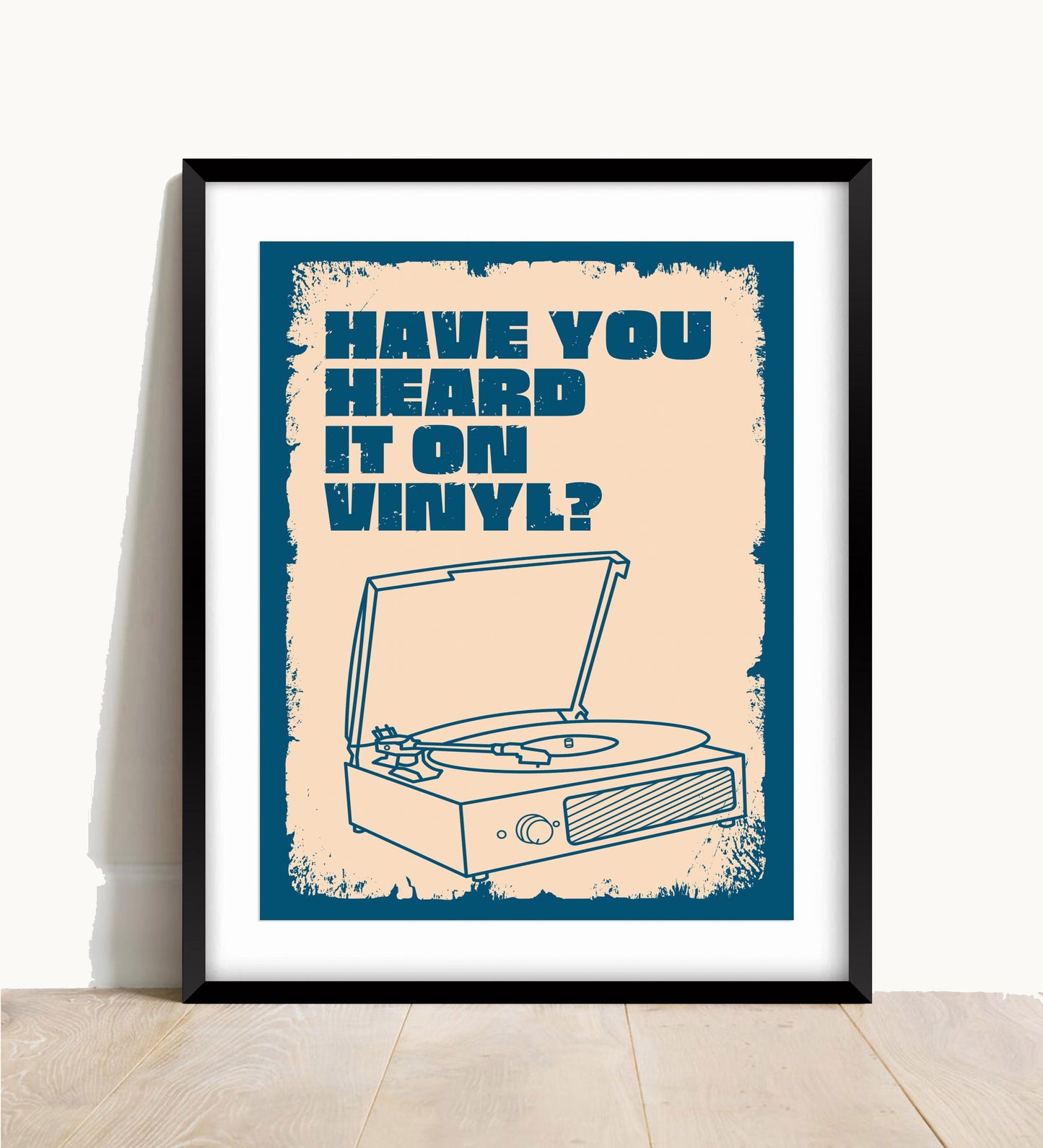 Vinyl Record Player Art Print: Music Lover Gift