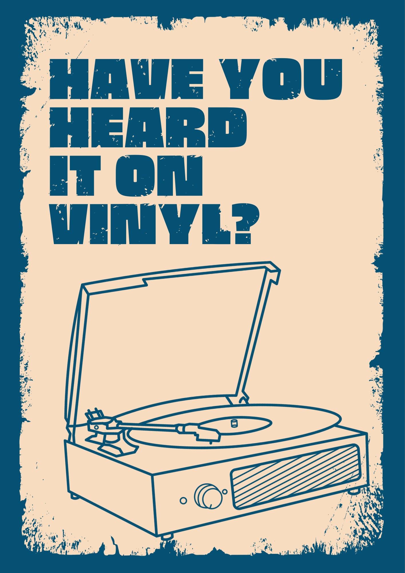 Vinyl Record Player Art Print: Music Lover Gift