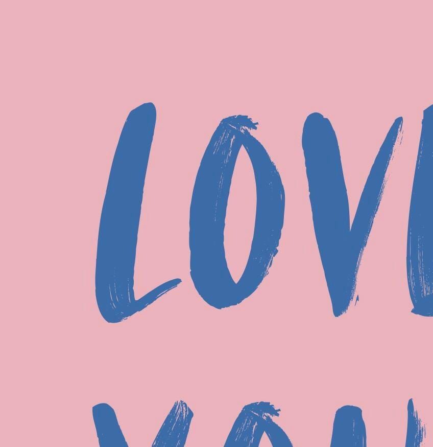 Love You Back Print: Typography Bedroom Wall Art