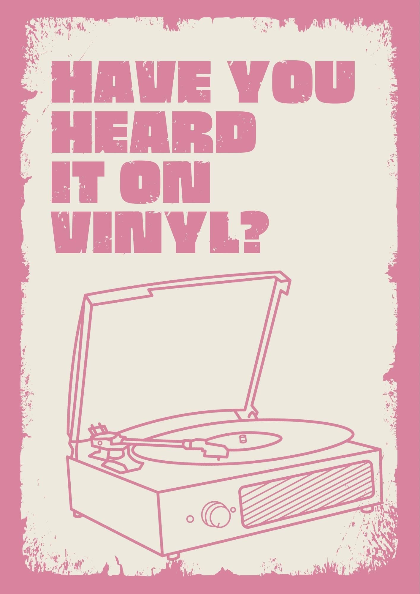 Vinyl Record Player Print: Music Lover Gift, Bar Decor (A4/A3)