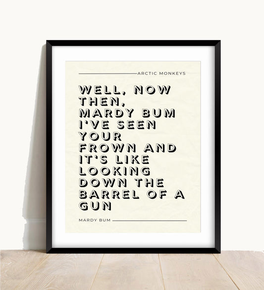 Arctic Monkey Lyric Print