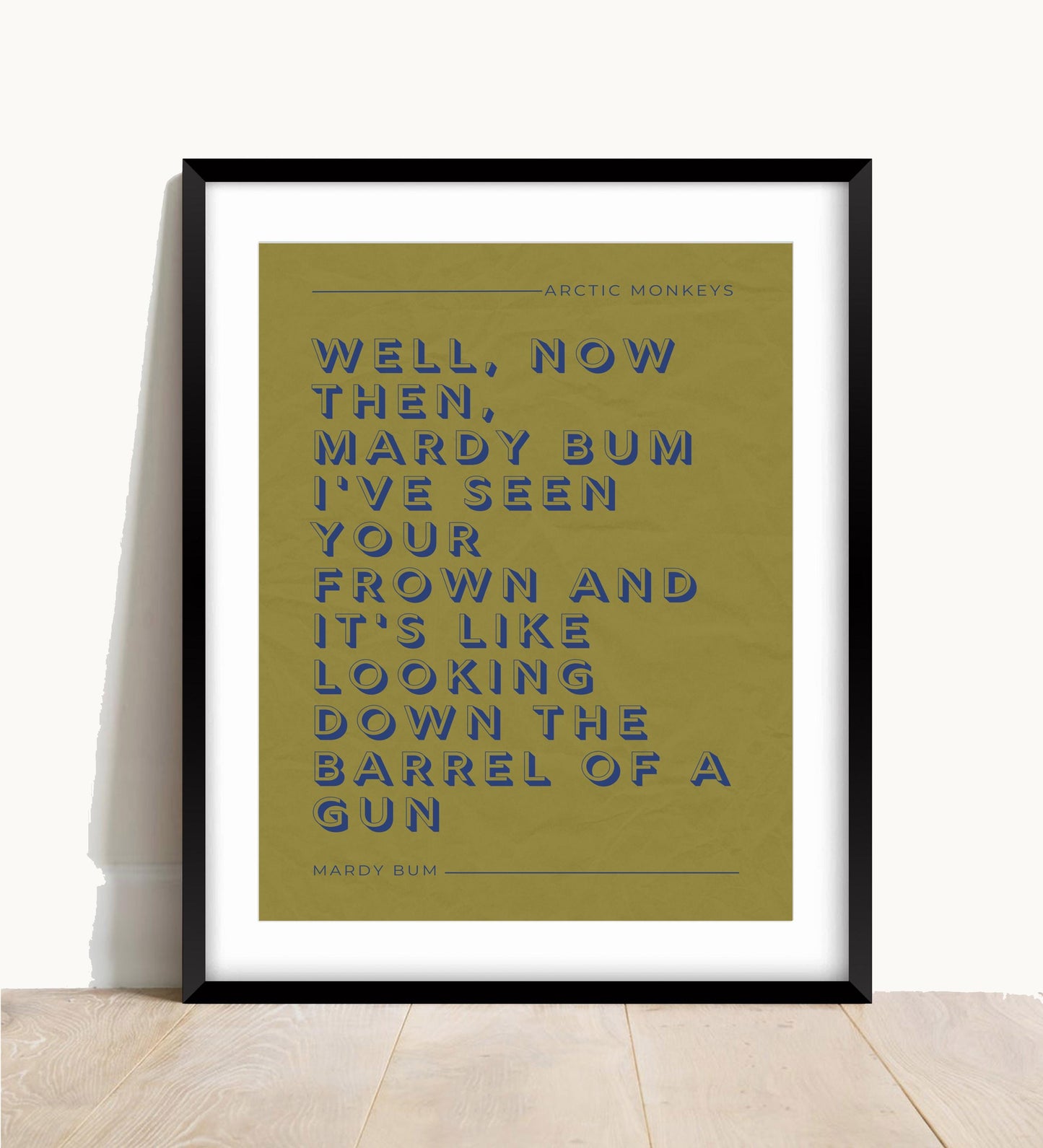 Arctic Monkey, Mardy Bum Lyric Print