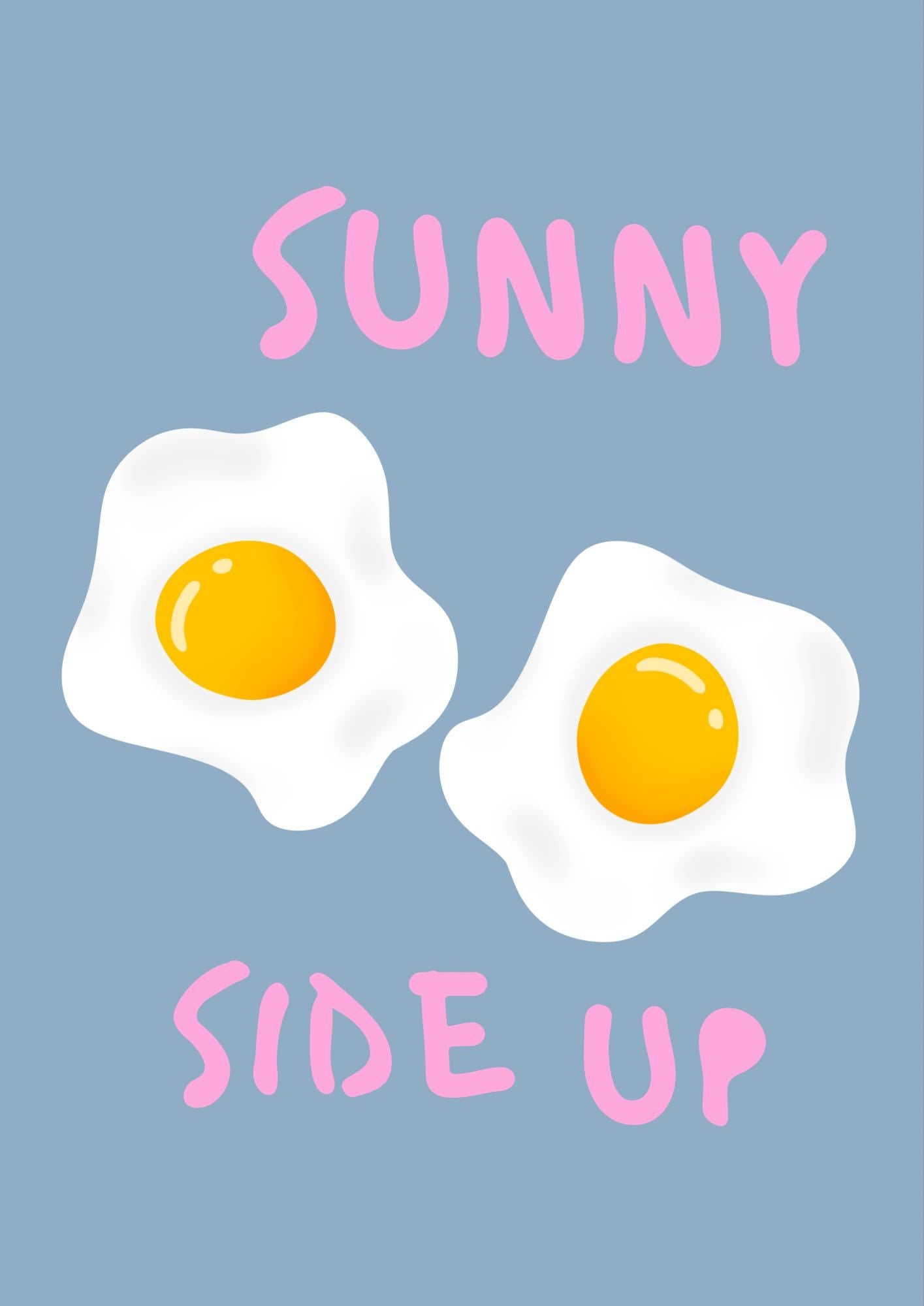Sunny Side Up Print: Retro Kitchen Wall Art