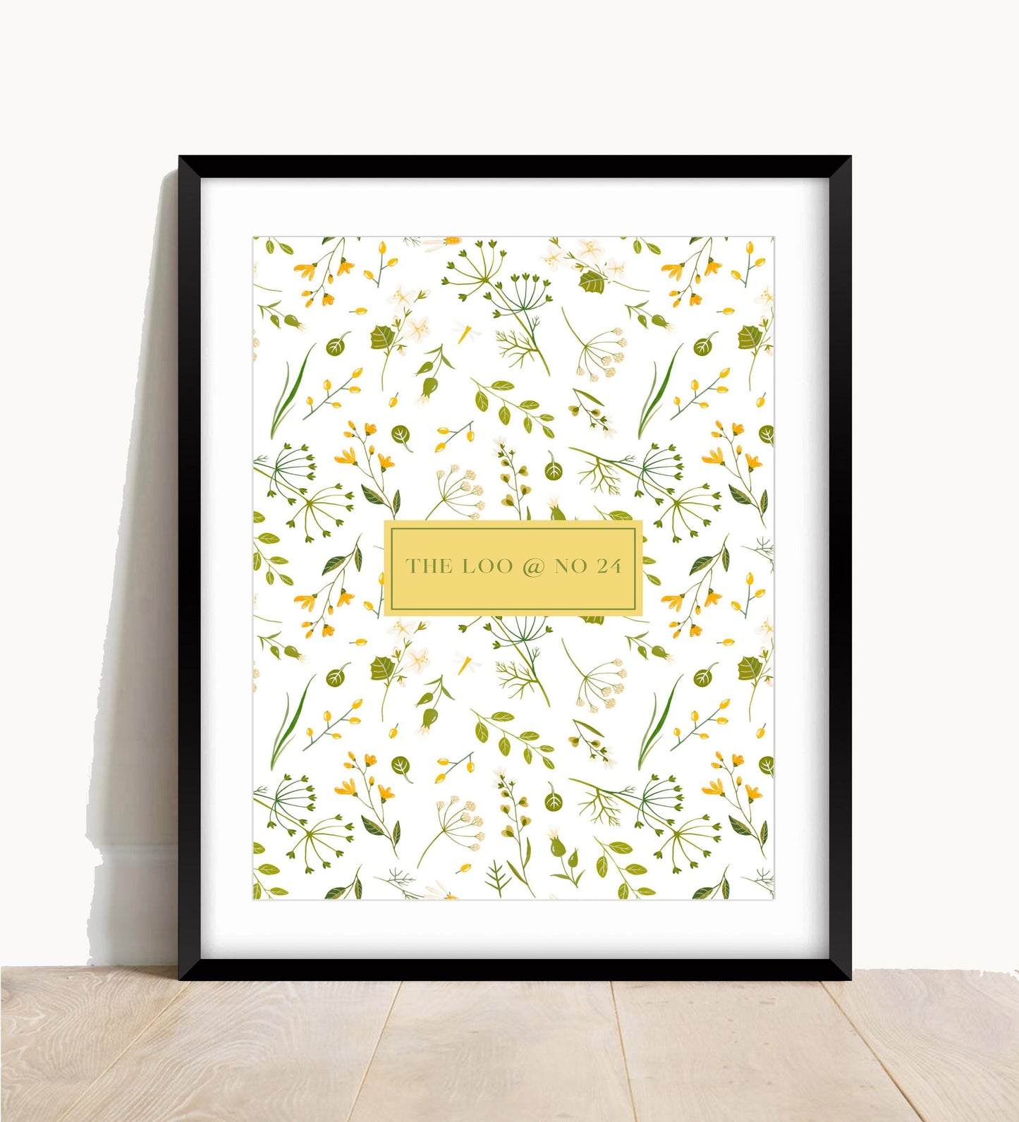Personalized Floral Loo Print: Funny Bathroom Wall Art