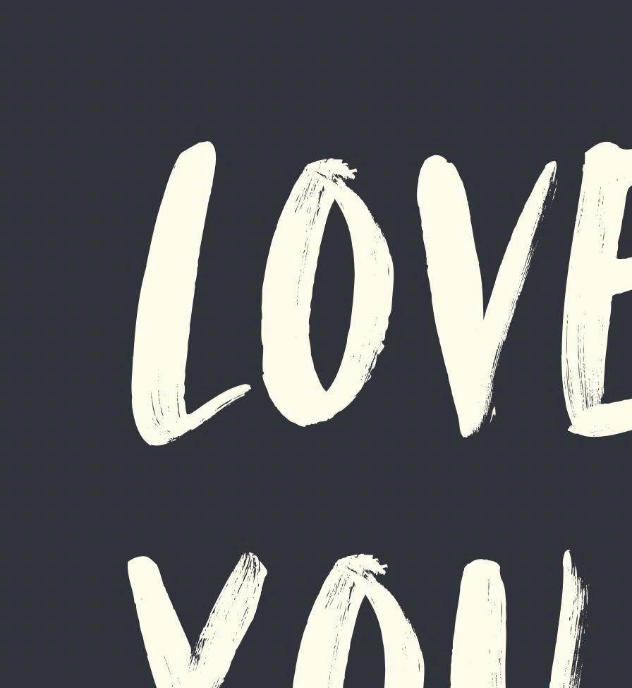 Love You Back Print: Typography Bedroom Wall Decor