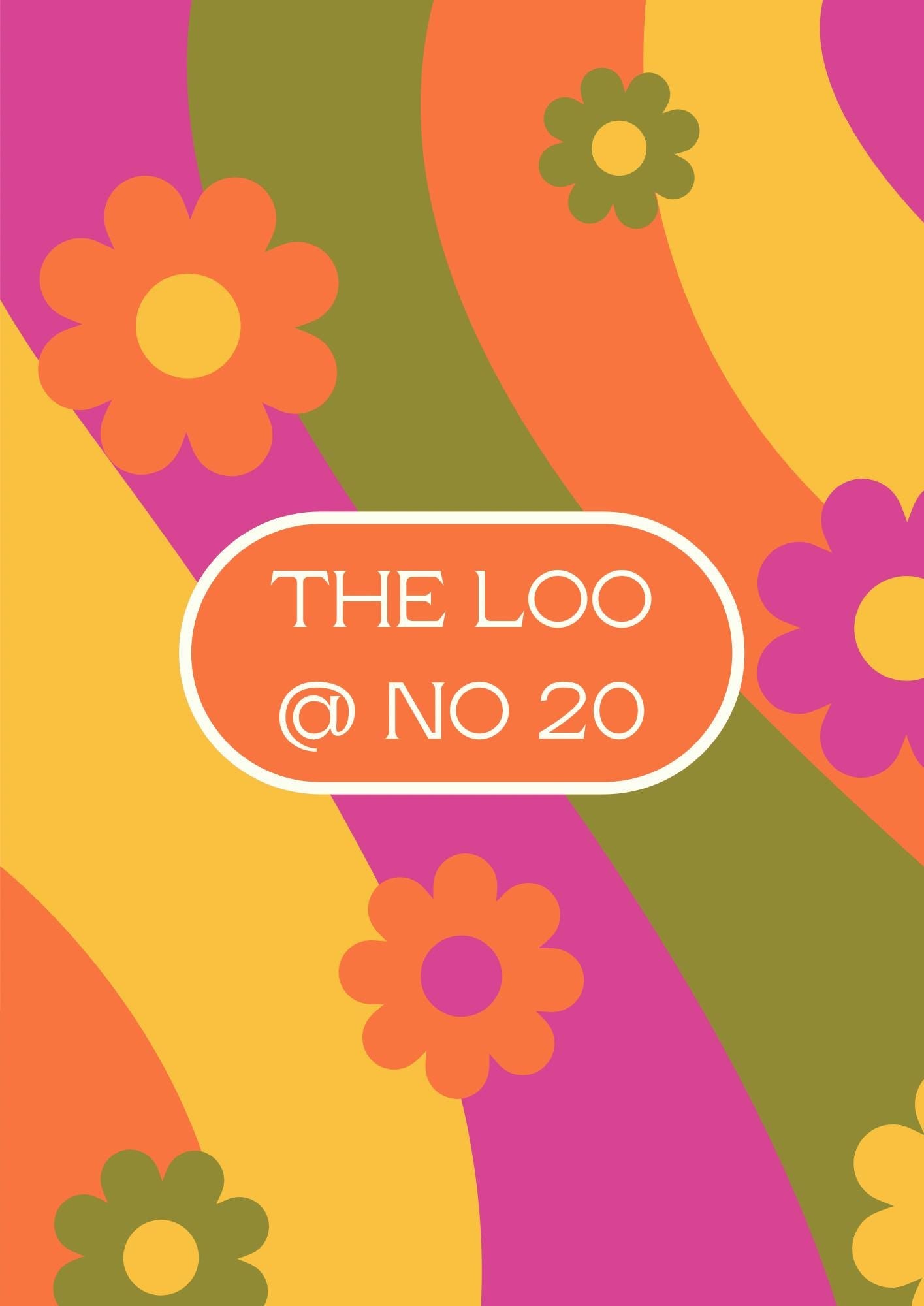 Personalized Bathroom Print: Floral Loo Poster, Funny Wall Art
