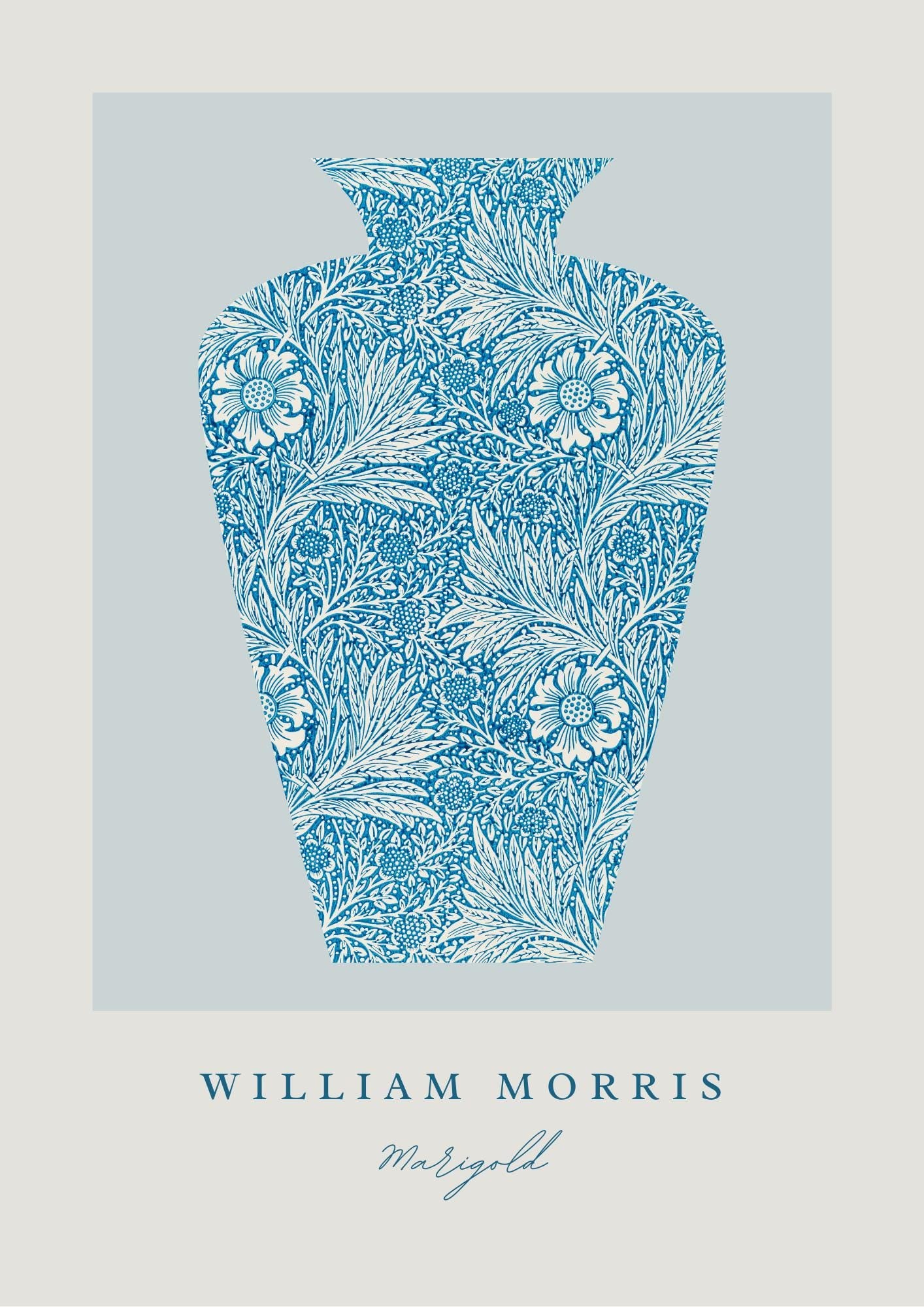 William Morris Marigold Print: Vintage Floral Wall Art