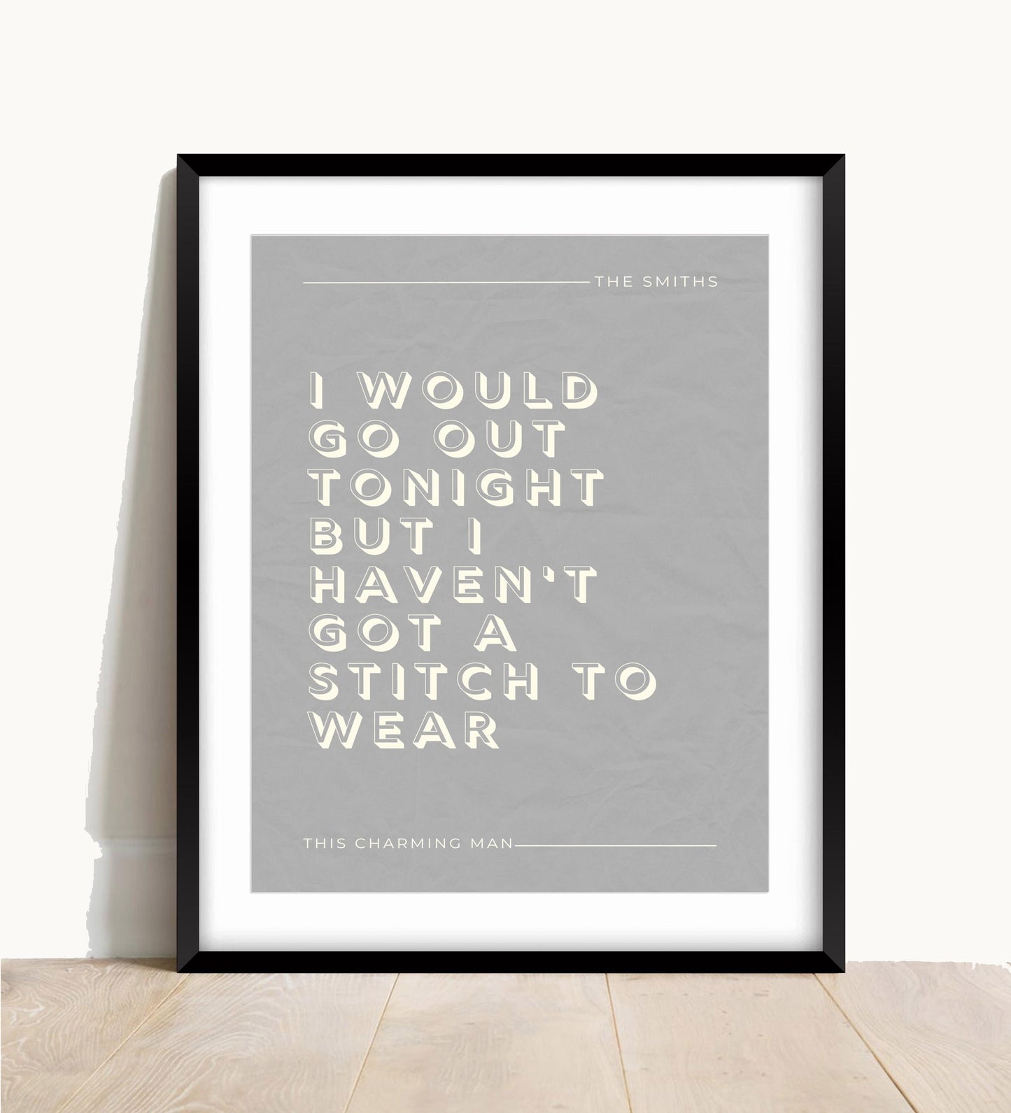 The Smiths, This Charming Man Lyric Print
