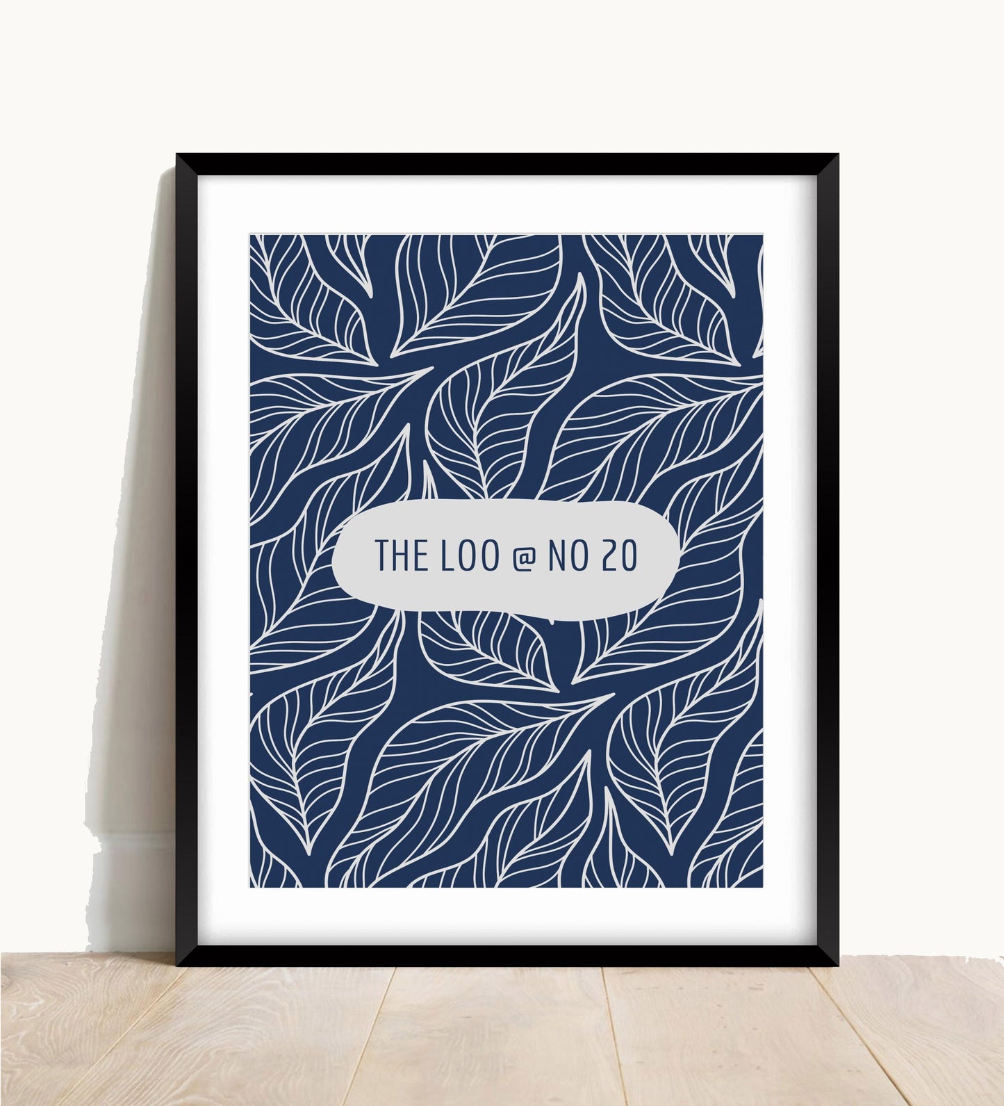 Personalized Bathroom Print: Floral Loo Poster, Funny Wall Decor