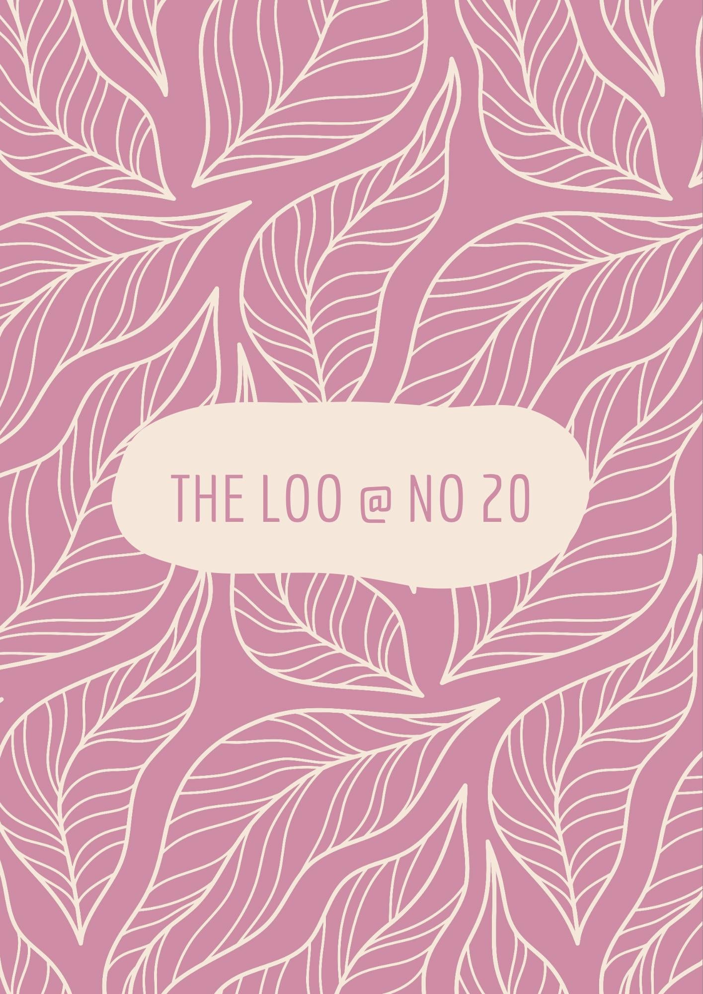 Personalized Bathroom Print: Pink Floral Loo Poster