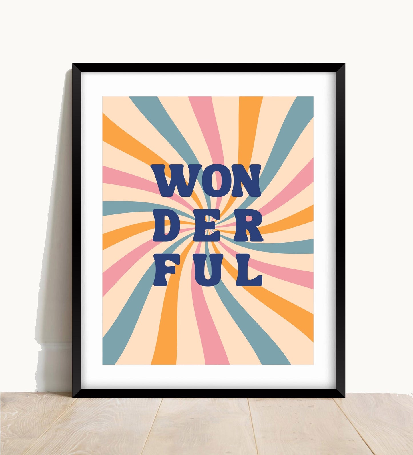 Typography Art Print, Retro Style Home Decor