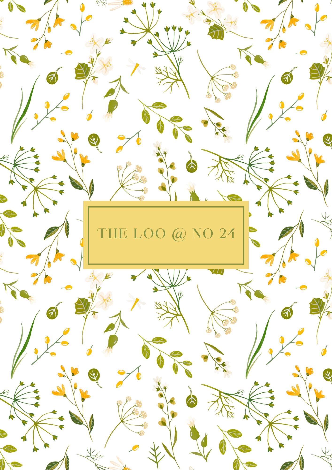 Personalized Floral Loo Print: Funny Bathroom Wall Art