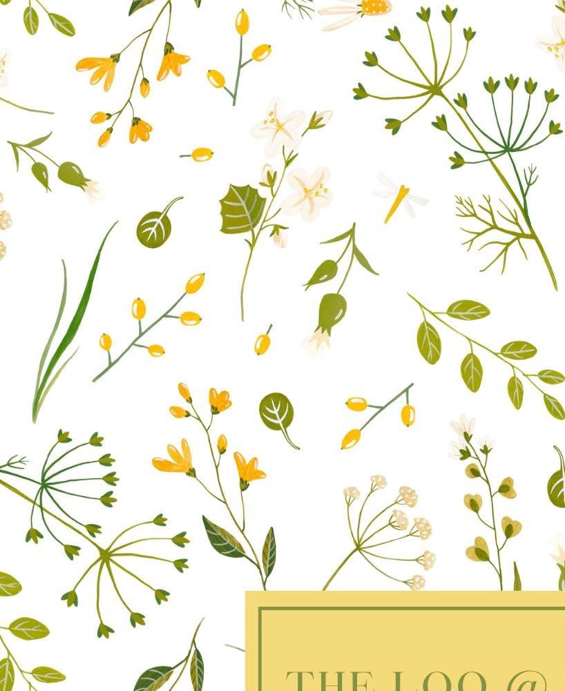 Personalized Floral Loo Print: Funny Bathroom Wall Art