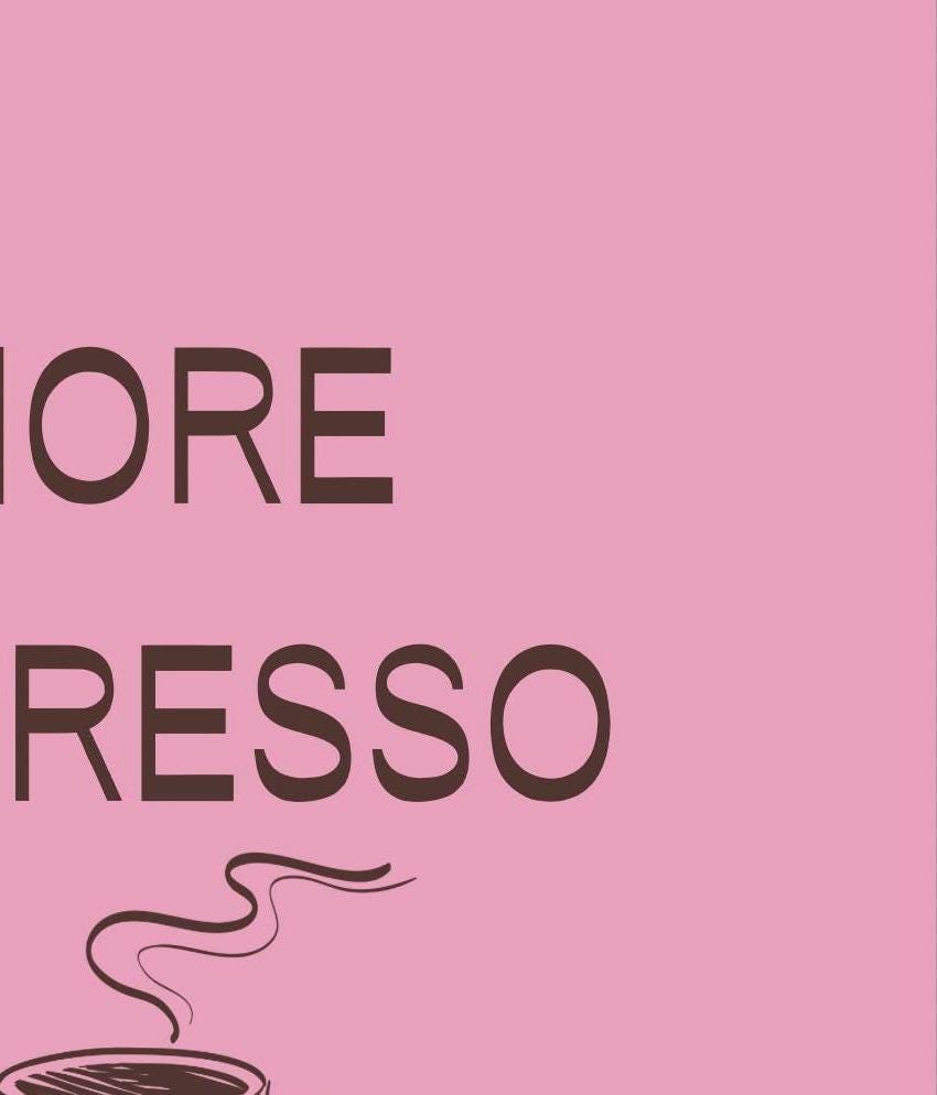Espresso Art Print: Modern Coffee Poster, Colourful Kitchen Decor