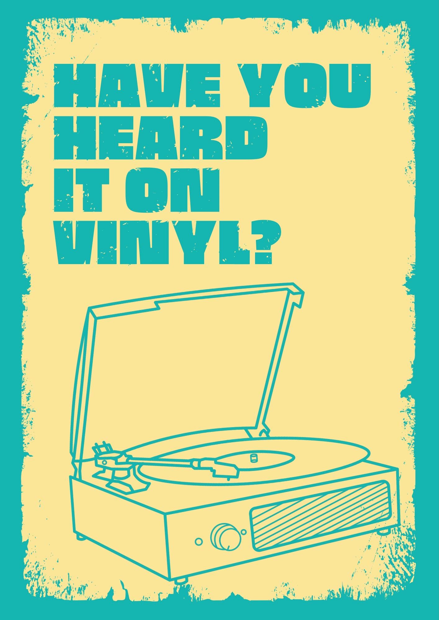 Vinyl Record Player Print: Music Lover Gift, Pearlescent Fine Art Paper