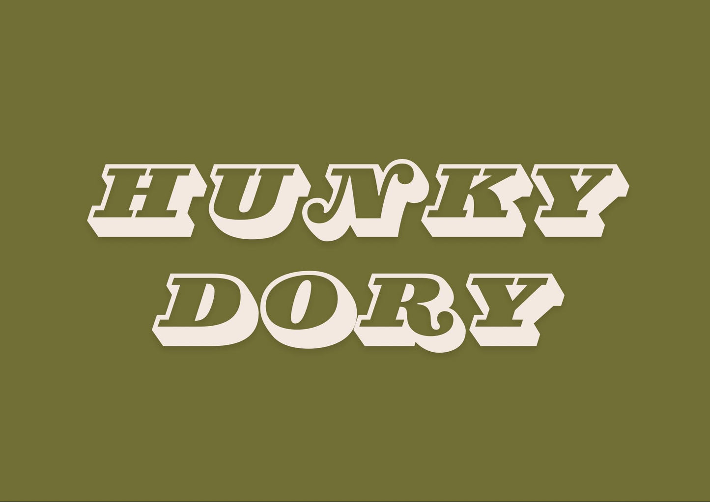 Hunky Dory Typography Print: Retro Wall Art