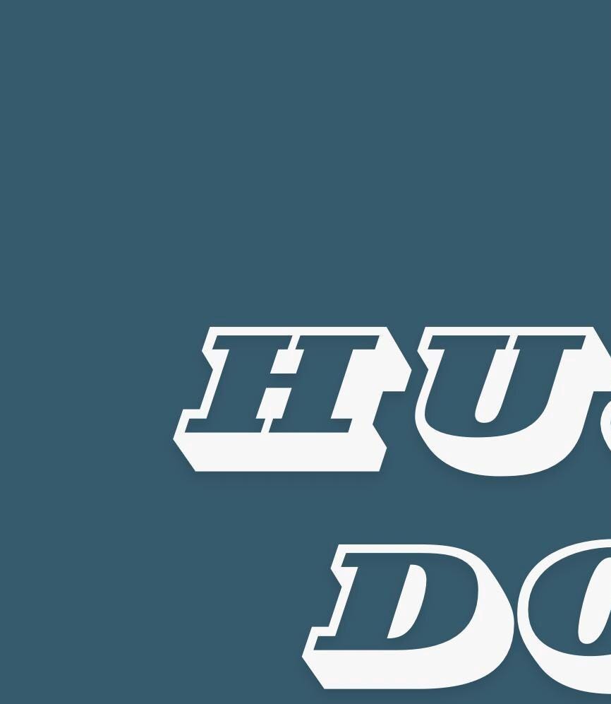 Hunky Dory Typography Wall Print: Retro Home Decor