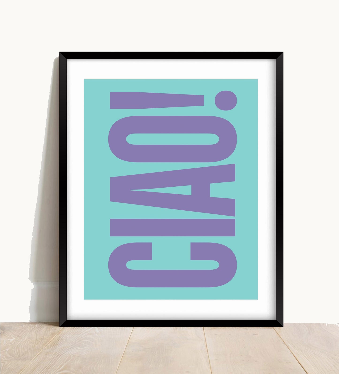 Ciao Bella Print: Colourful Typography Wall Art