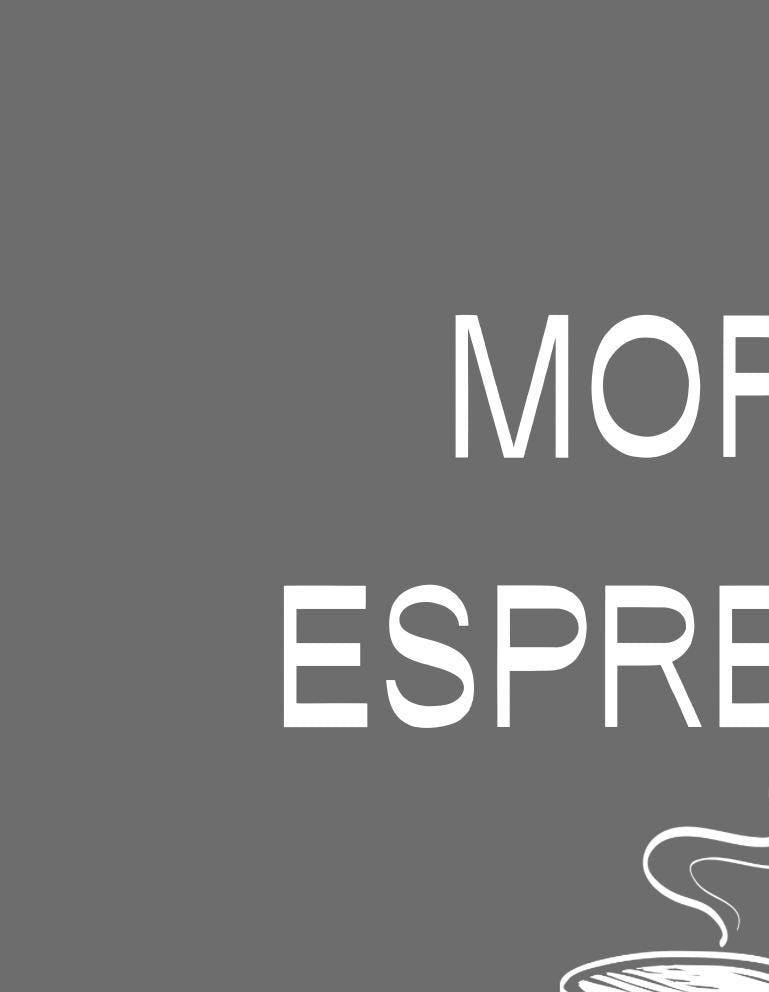 Espresso Art Print: Modern Coffee Cup Poster, Kitchen Wall Decor