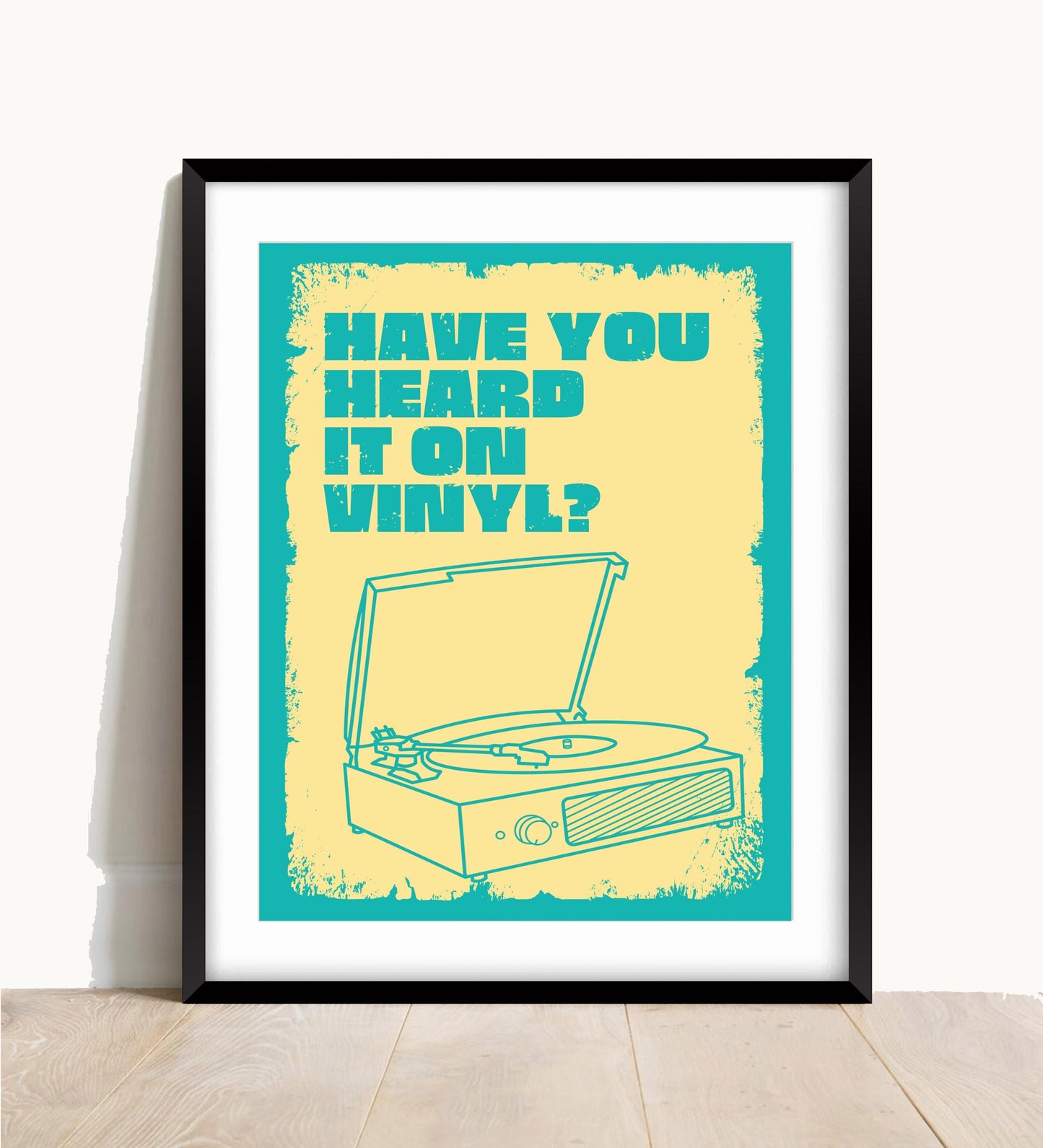 Vinyl Record Player Print: Music Lover Gift, Pearlescent Fine Art Paper