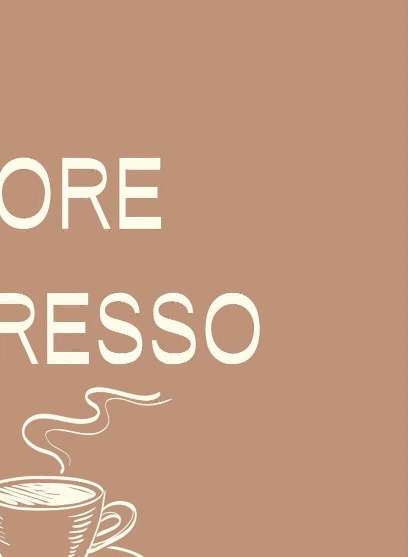 Espresso Art Print: Modern Coffee Poster, Kitchen Wall Decor