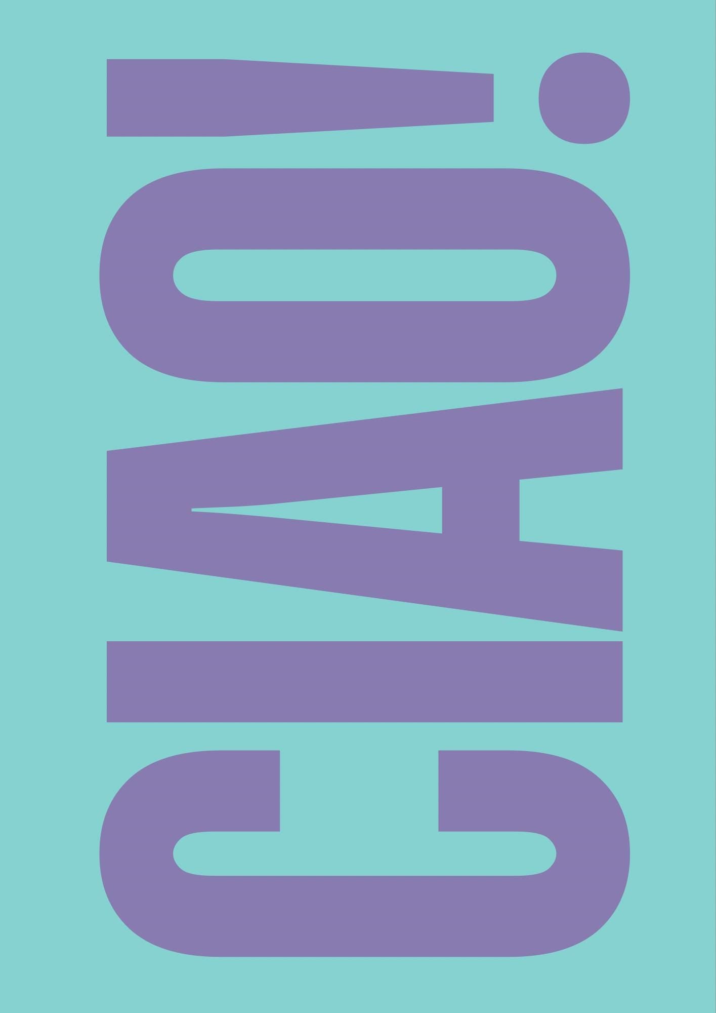 Ciao Bella Print: Colourful Typography Wall Art