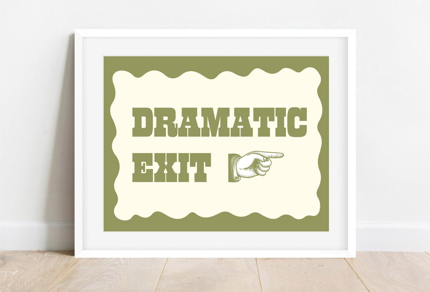 Dramatic Exit Art Print: Retro Kitchen Wall Decor