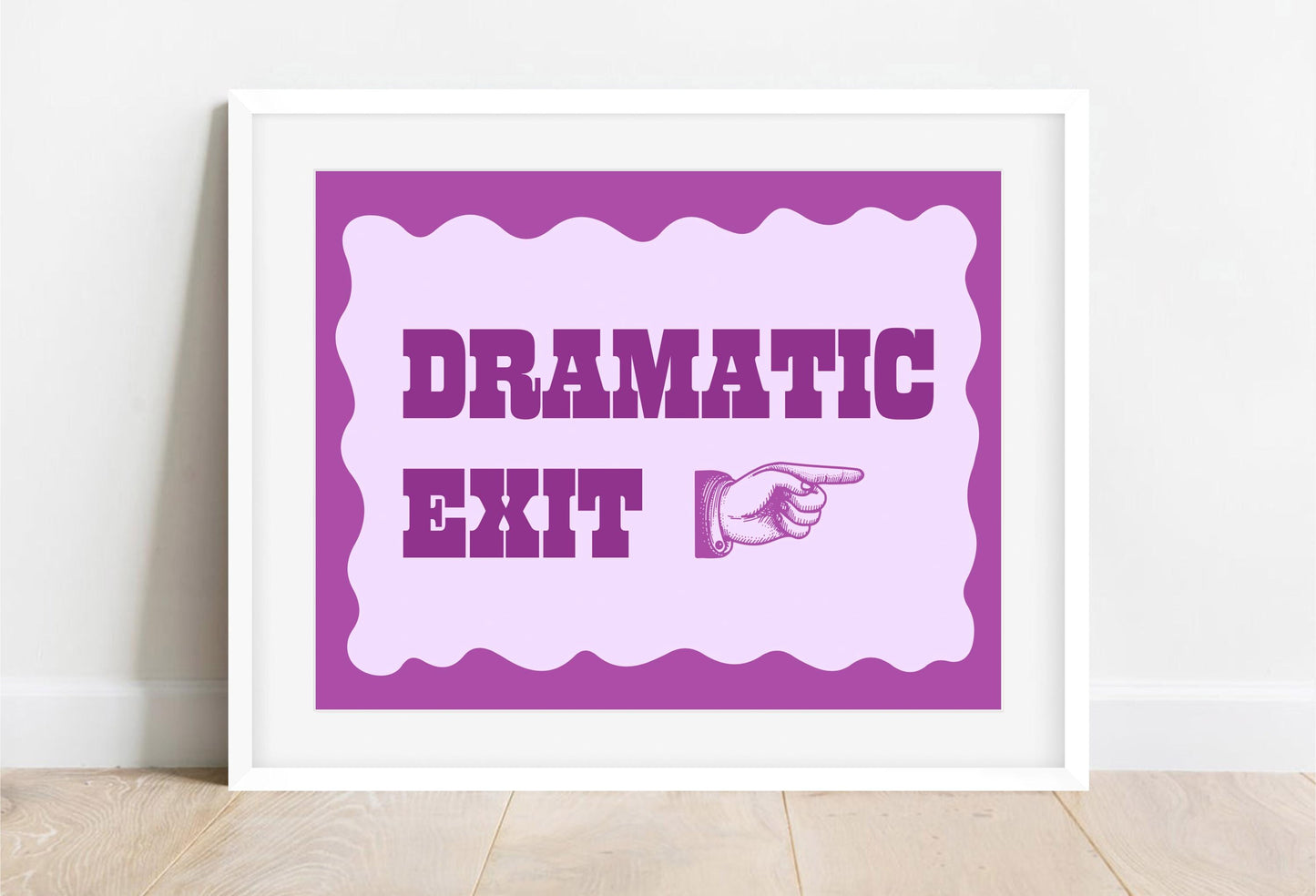 Dramatic Exit Art Print: Retro Kitchen Wall Decor