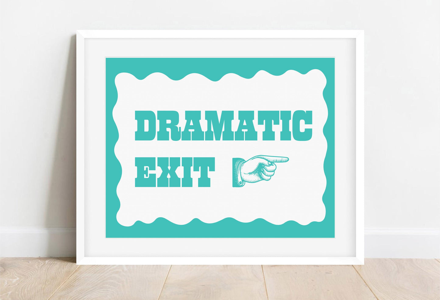 Dramatic Exit Art Print: Retro Kitchen Wall Decor