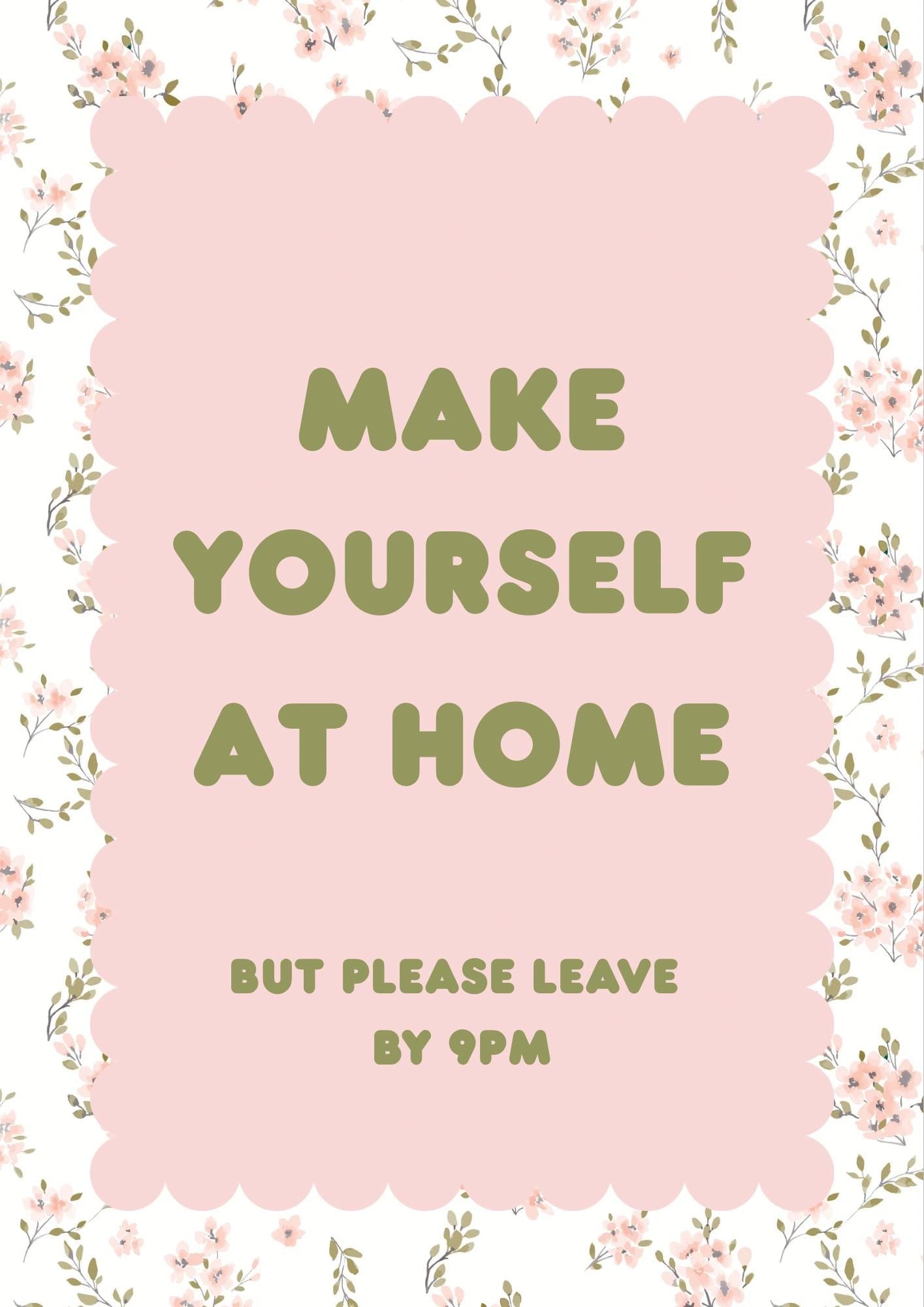 Floral Bedroom Art Print: Retro Trendy Home Decor (A4/A3/A2/A1) Portrait, Unframed