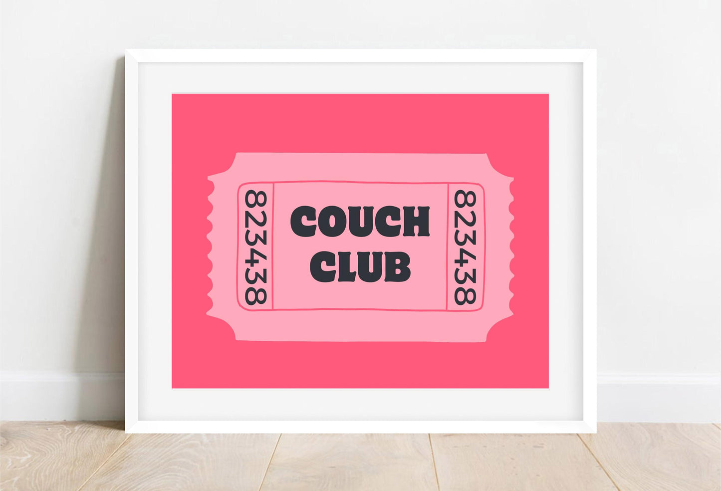 Couch Club Lounge Poster: Retro Living Room Wall Art
