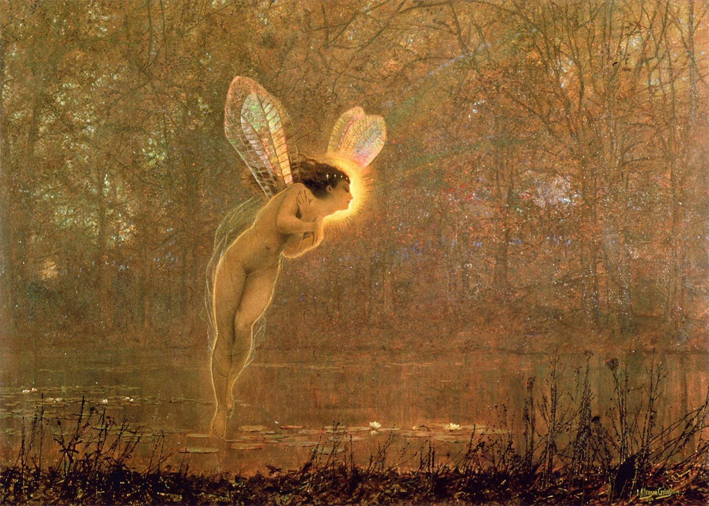 John Atkinson Grimshaw Fairy Print: Iris, Pre-Raphaelite Wall Art