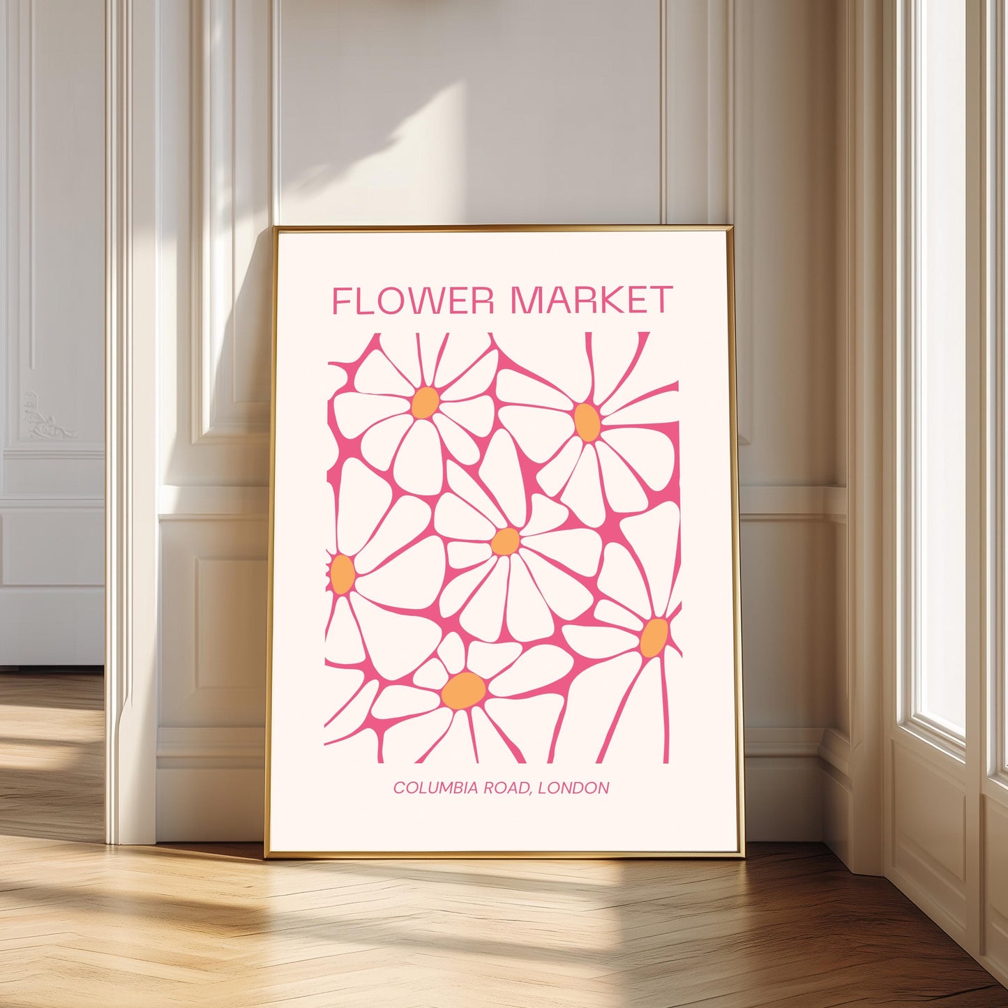 Colourful Flower Market Print: Columbia Road Floral Wall Art
