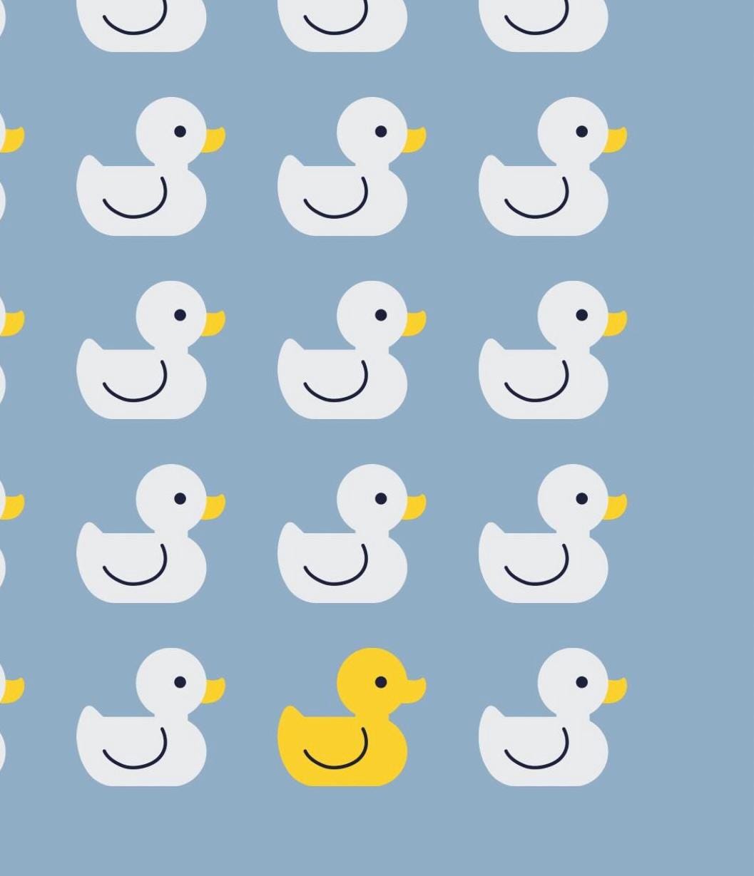 Bathroom Print: Duck Loo Poster, Funny Art