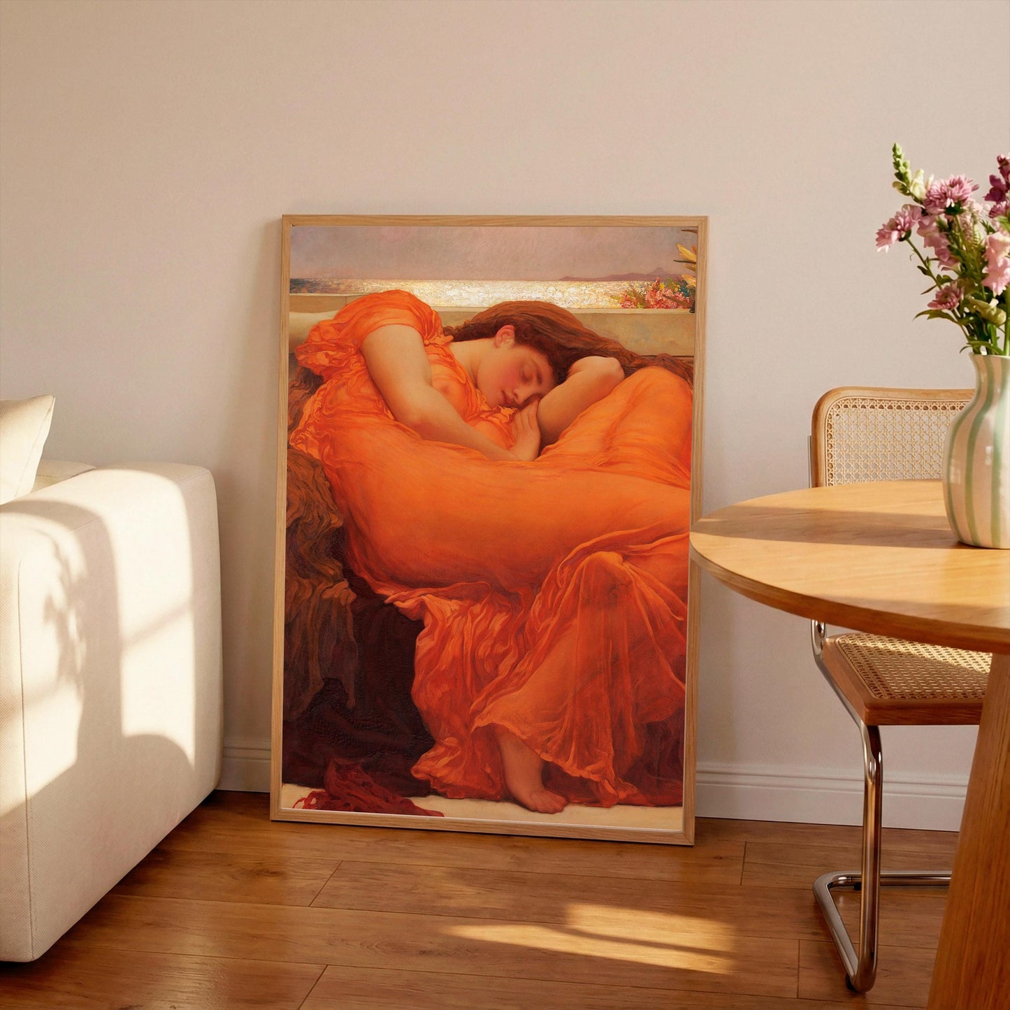 Frederic Leighton's Flaming June Print: Fine Art Paper Poster