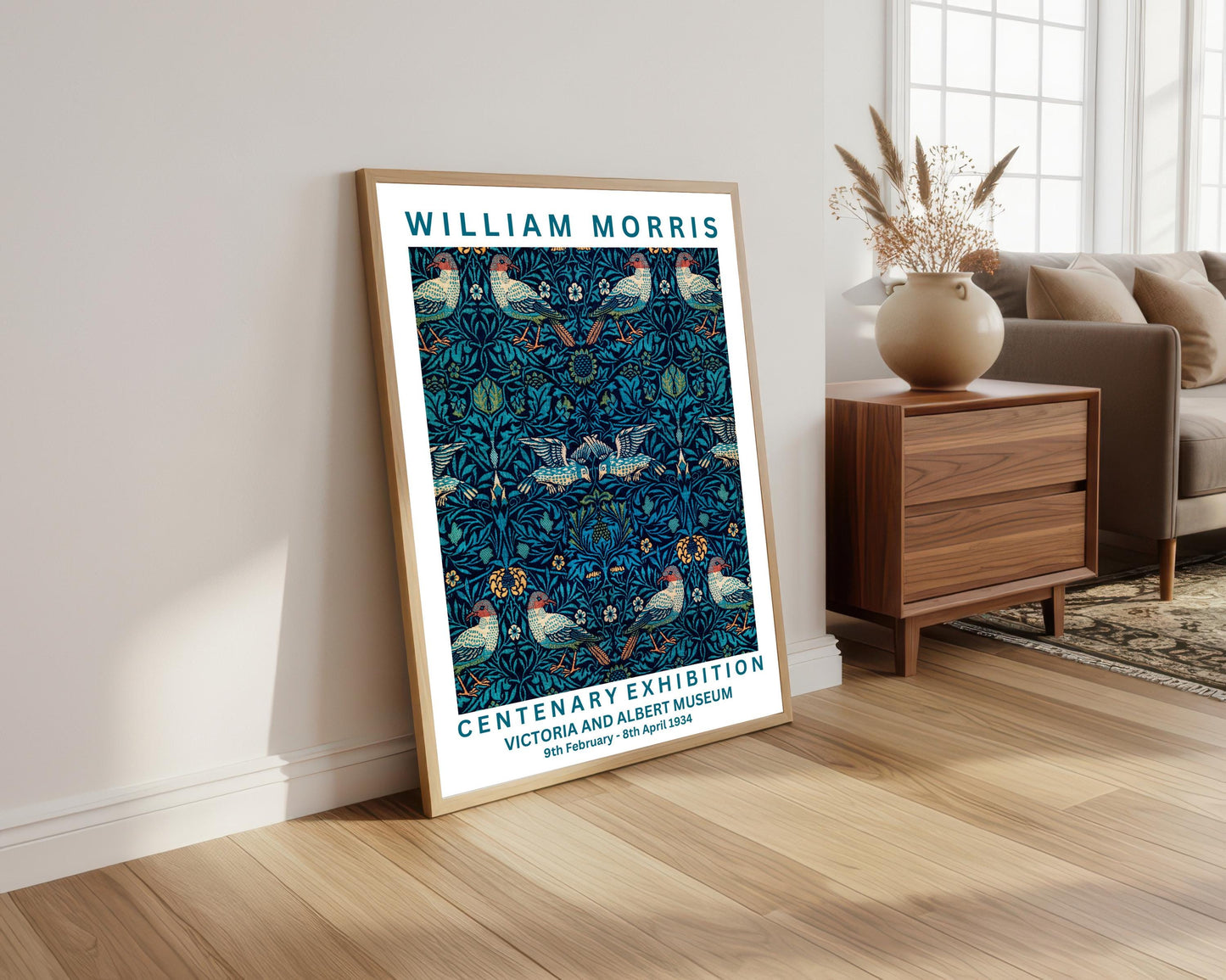 William Morris Birds Print: Art Nouveau Floral Home Decor