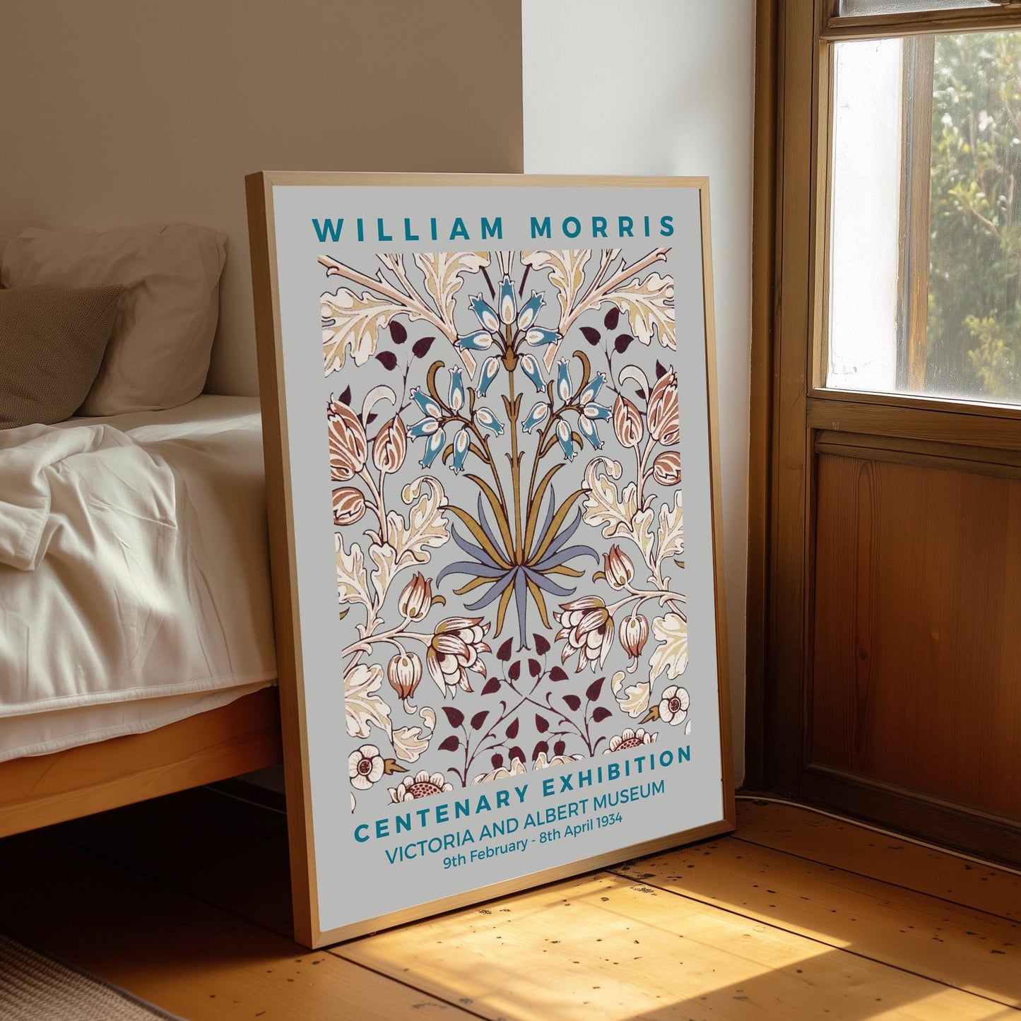 William Morris Hyacinth Print: Vintage Exhibition Poster
