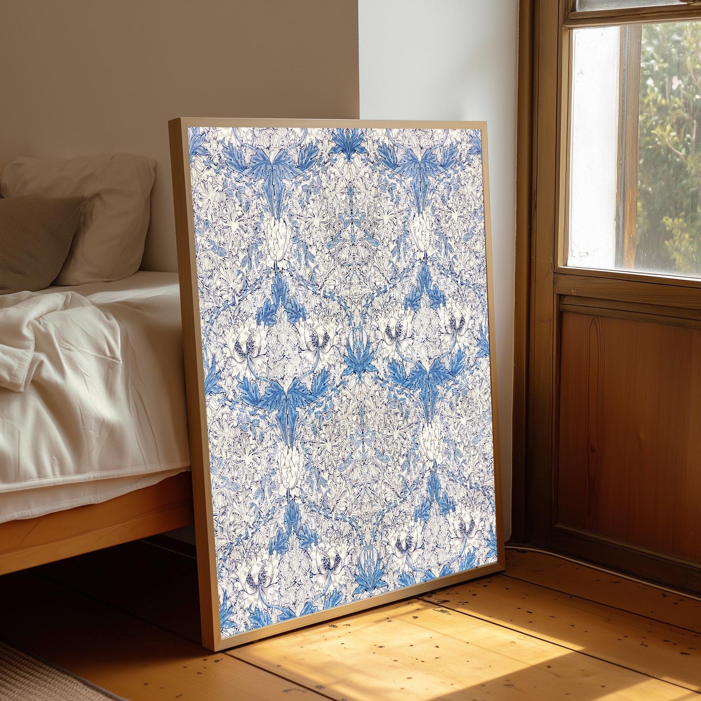 William Morris Honeysuckle Print: Vintage Arts & Crafts Poster