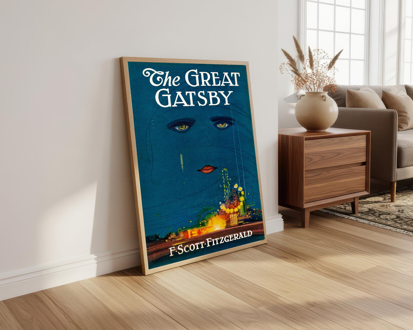 The Gatsby Book Cover Art Deco Print, 1925 Reproduction