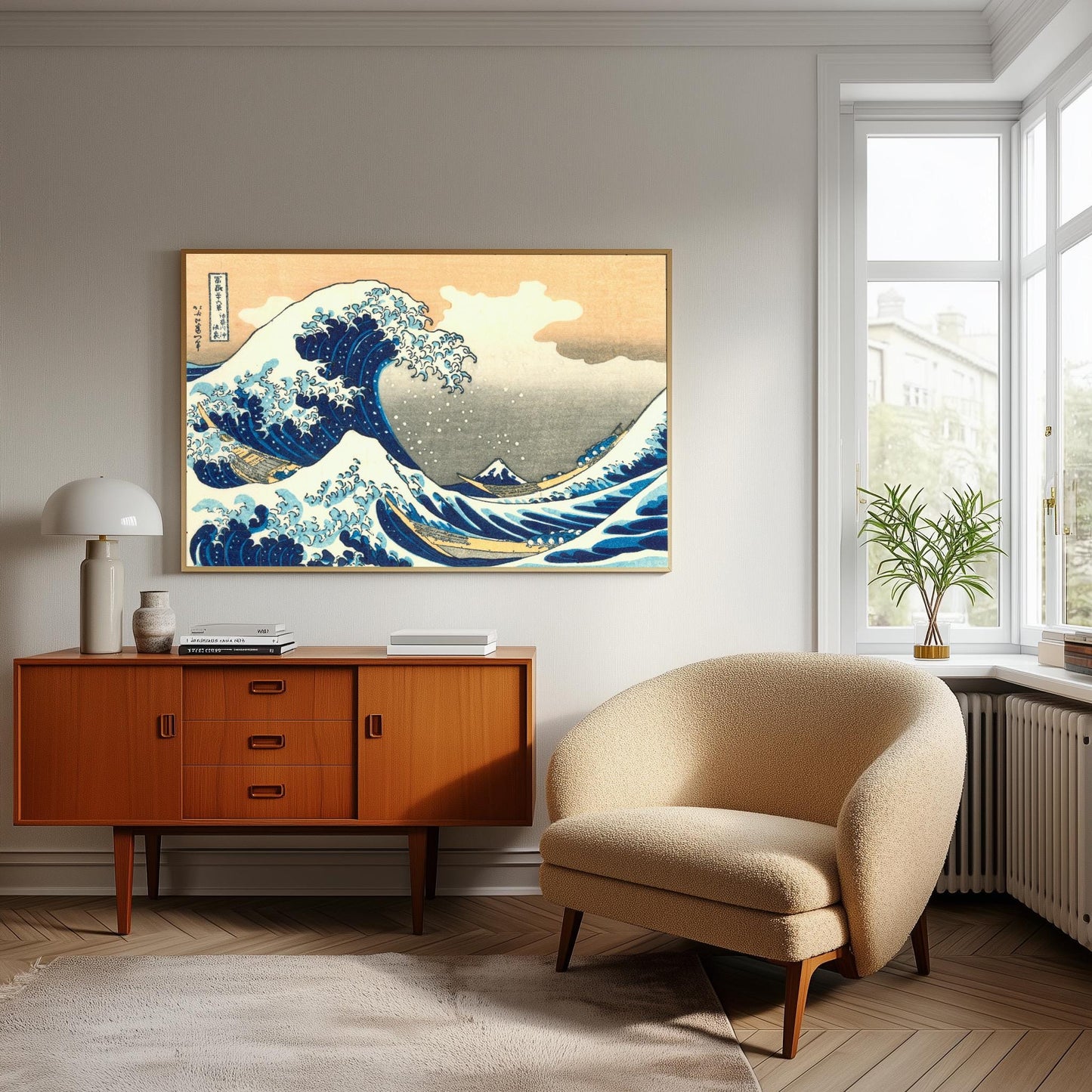 The Wave off Kanagawa Art Print, Hokusai Woodblock, Japanese Decor