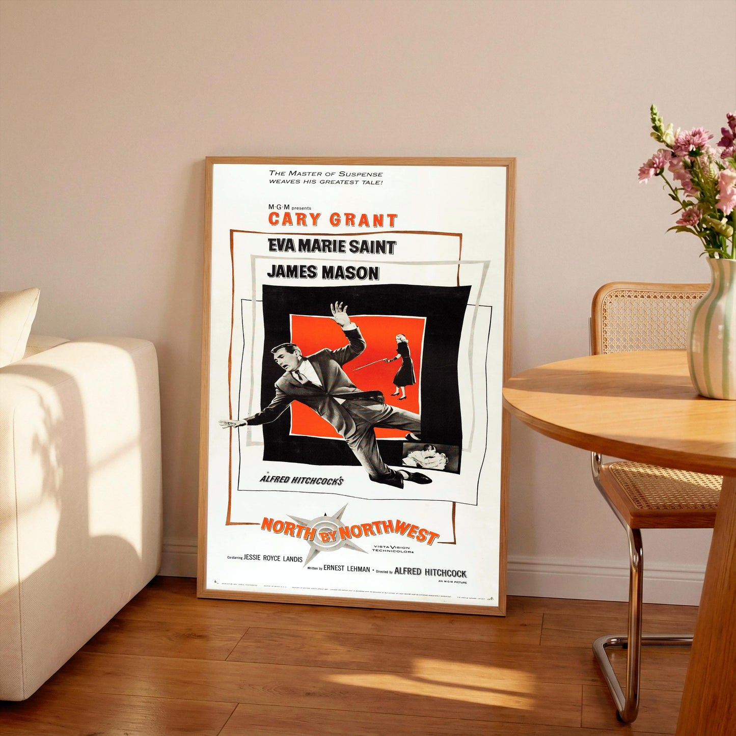 North by Northwest Movie Poster: Vintage Cinema Art Print
