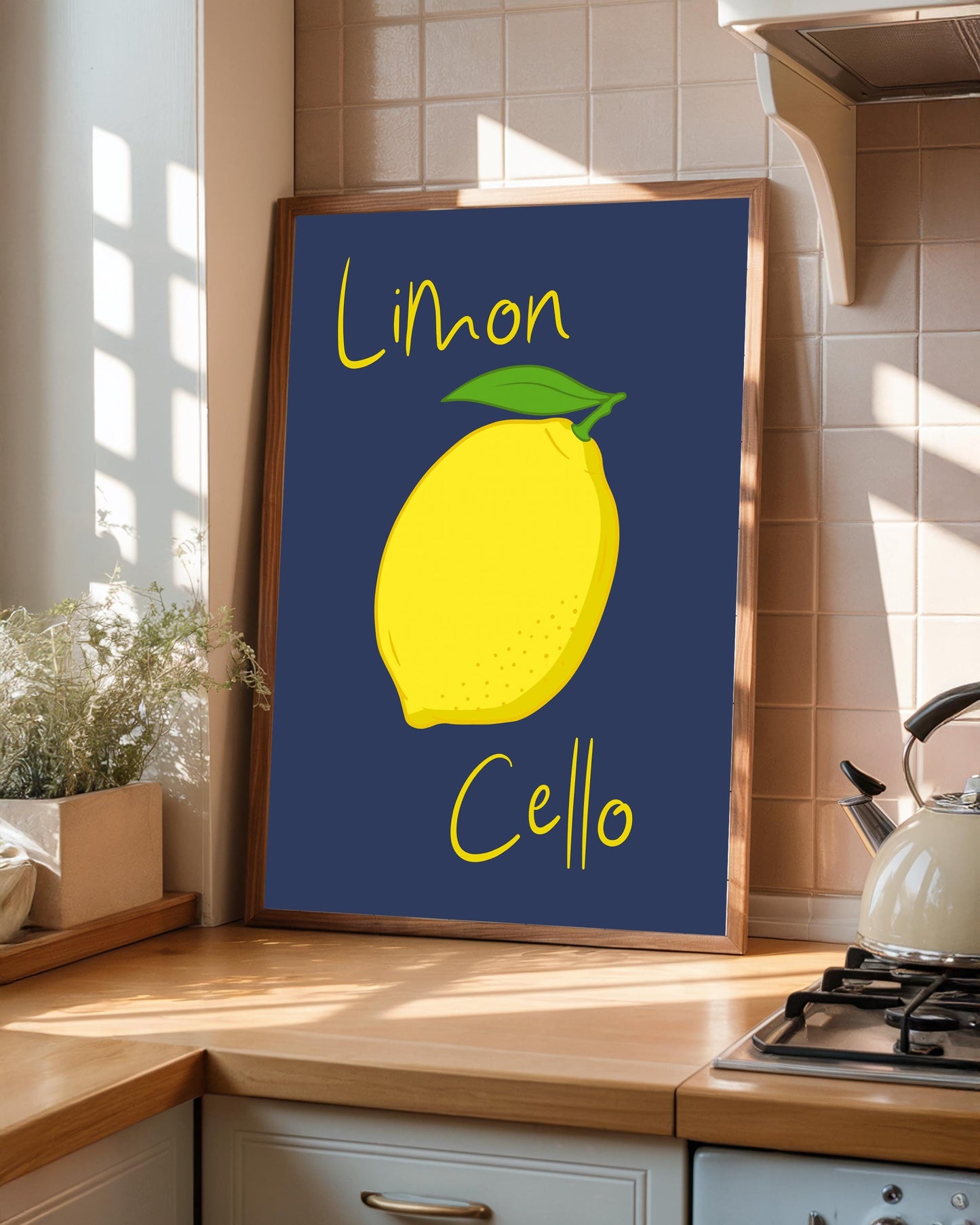 Limoncello Kitchen Print: Retro Italian Lemon Foodie Art