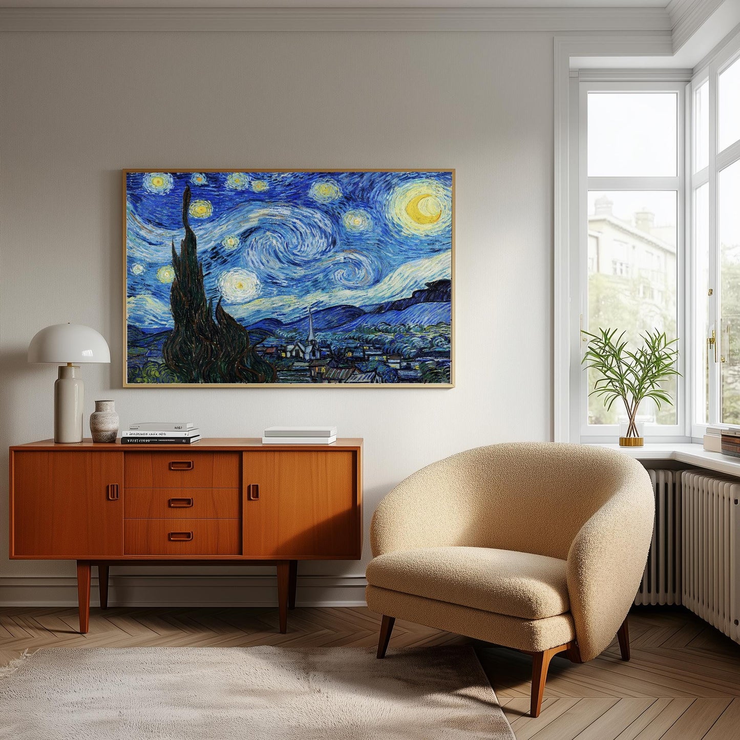 Van Gogh Starry Night Print: Fine Art Paper, Gallery Wall Art